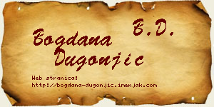 Bogdana Dugonjić vizit kartica